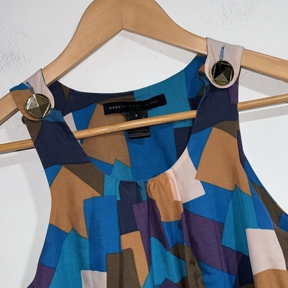 Marc Jacobs dress geoometric print with gold detailing small‎ - Picture 2 of 3